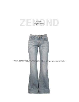 Stitched low-rise jeans