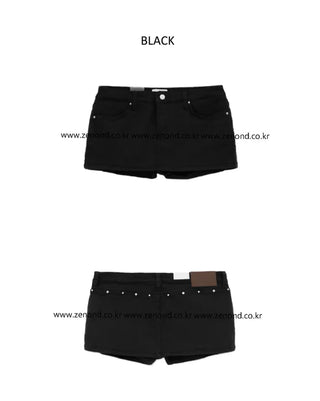 (2 colors) Studded skirt pants