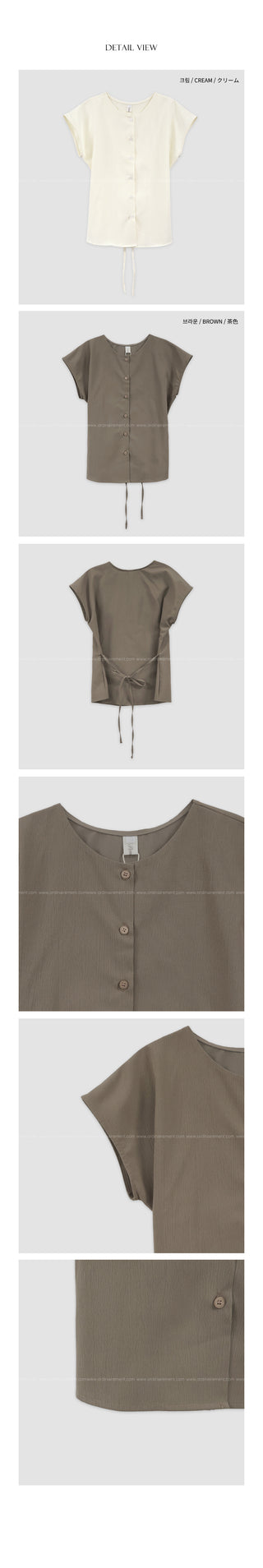 (2 colors) Button blouse