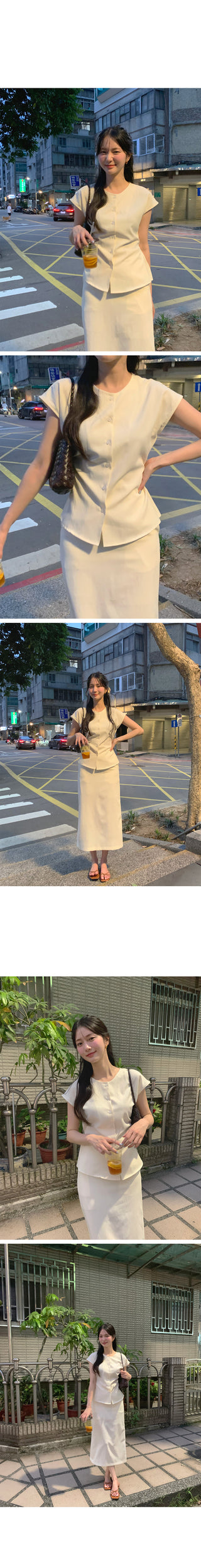 (2 colors) Button blouse