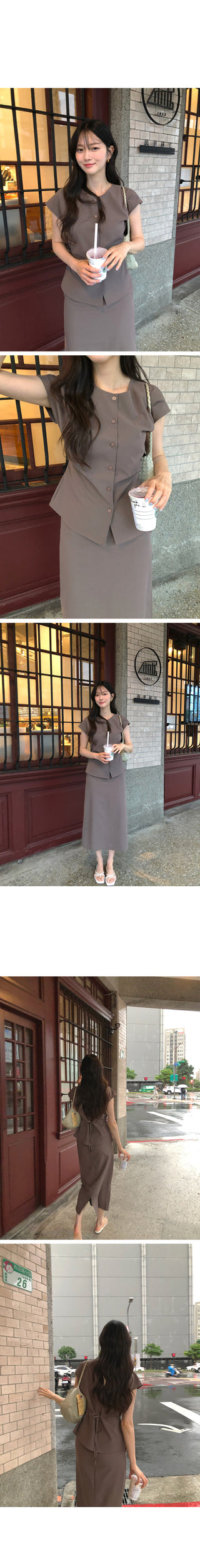 (2 colors) Button blouse
