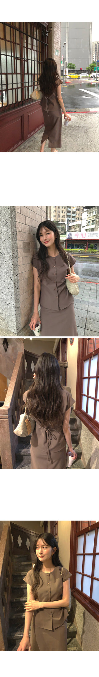 (2 colors) Button blouse