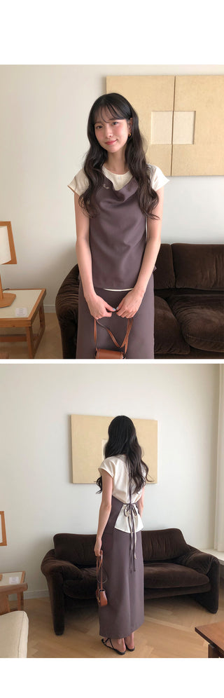 (2 colors) Long skirt