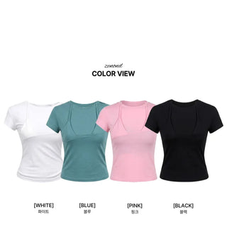 [3 colors] Ambal Ribbon T-shirt
