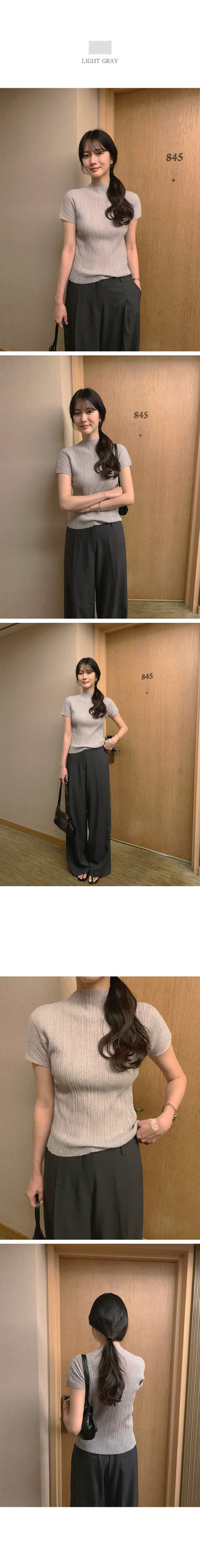 [3 colors] Pleated T-shirt