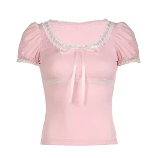 Coquette Pink Top with Bow