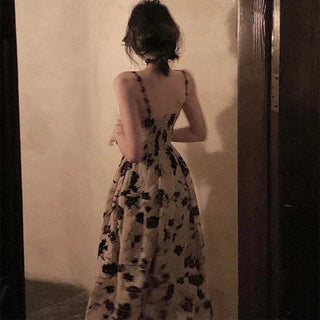 Floral Strap Midi Dress