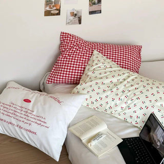 Soft Girl Aesthetic Cotton Pillowcase
