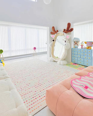 Cream Pastel Confetti Area Rug