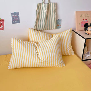 Yellow Striped Bedding Set