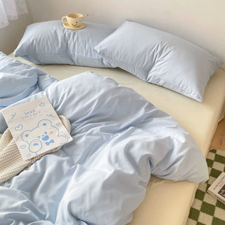 Pastel Blue and Cream Duvet Cover Set