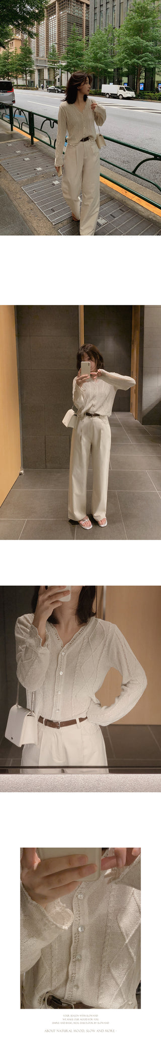 [Belt set] (basic/long) Wide pants - 4 sizes
