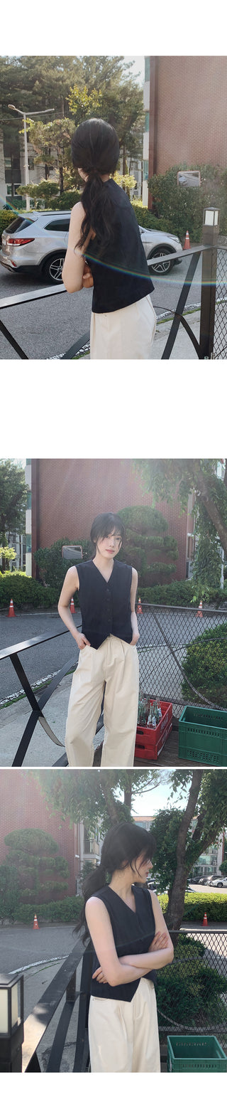 [Belt set] (basic/long) Wide pants - 4 sizes