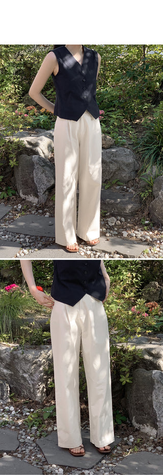 [Belt set] (basic/long) Wide pants - 4 sizes