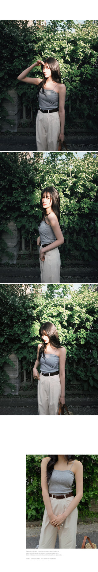 [Belt set] (basic/long) Wide pants - 4 sizes