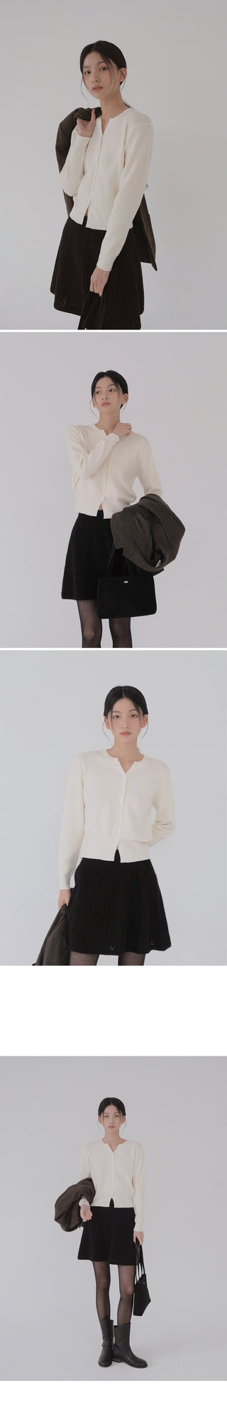 Y-neck modern cardigan