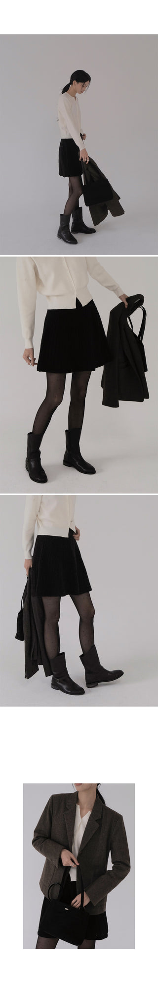 Y-neck modern cardigan
