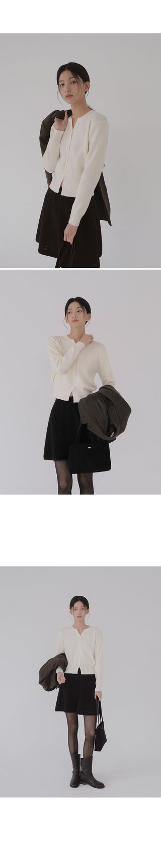 Y-neck modern cardigan