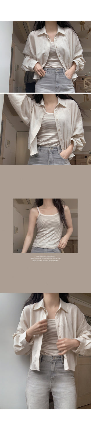 [5 colors] Striped Sleeveless