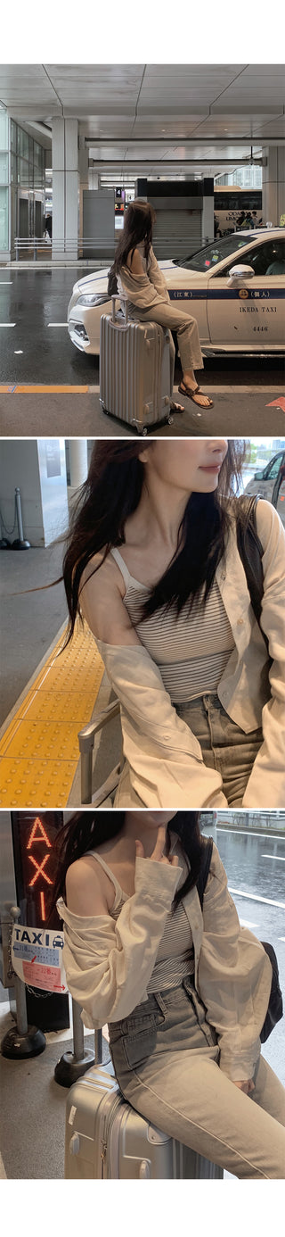 [5 colors] Striped Sleeveless