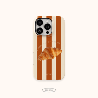 French Croissant Striped iPhone Case