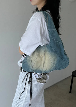 Y2K denim shoulder bag