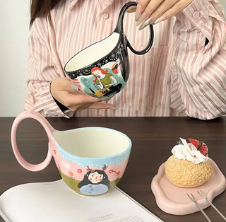 2 pcs Set Ceramic Coffee Mugs