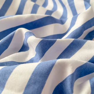 Blue Striped Bedding Set