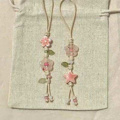 Cute Star and Flower Phone Charm Strap