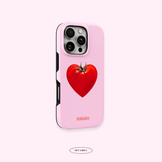 Pink Tomato Heart iPhone Case