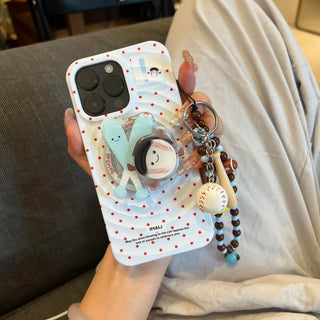 Polka Dot Baseball Pendant iPhone Case