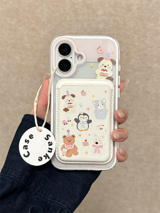 Small Floral MagSafe Puppy iPhone Case
