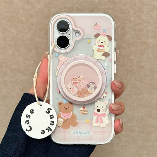 Small Floral MagSafe Puppy iPhone Case