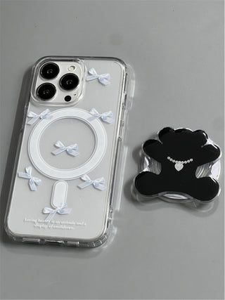 Small Floral MagSafe Puppy iPhone Case