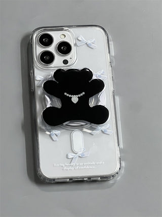 Small Floral MagSafe Puppy iPhone Case