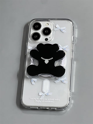 Small Floral MagSafe Puppy iPhone Case