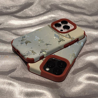 Small Floral MagSafe Puppy iPhone Case
