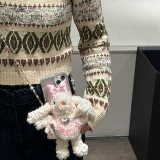Plush Bunny Lanyard iPhone Case