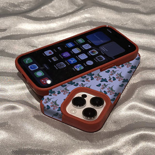 Small Floral MagSafe Puppy iPhone Case