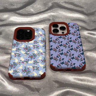 Small Floral MagSafe Puppy iPhone Case