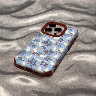 Small Floral MagSafe Puppy iPhone Case