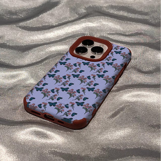Small Floral MagSafe Puppy iPhone Case