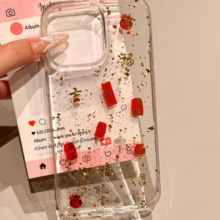 Epoxy Gold Foil Lucky Bag iPhone Case