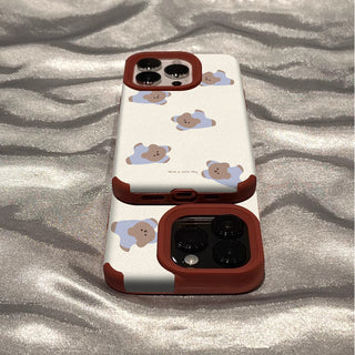 Small Floral MagSafe Puppy iPhone Case