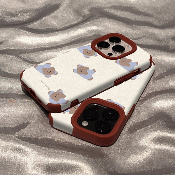 Small Floral MagSafe Puppy iPhone Case