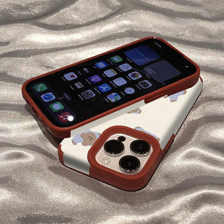 Small Floral MagSafe Puppy iPhone Case