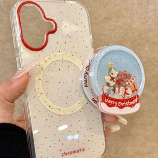 Beige Splash Ink Snowman iPhone Case