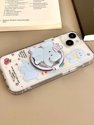 Small Floral MagSafe Puppy iPhone Case