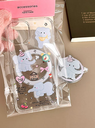 Small Floral MagSafe Puppy iPhone Case