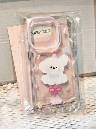 Small Floral MagSafe Puppy iPhone Case